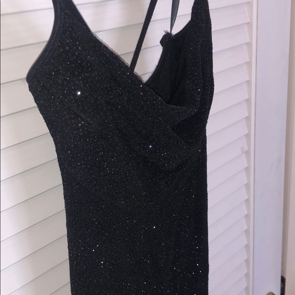 COPY - Rampage hi/low sparkly black dress